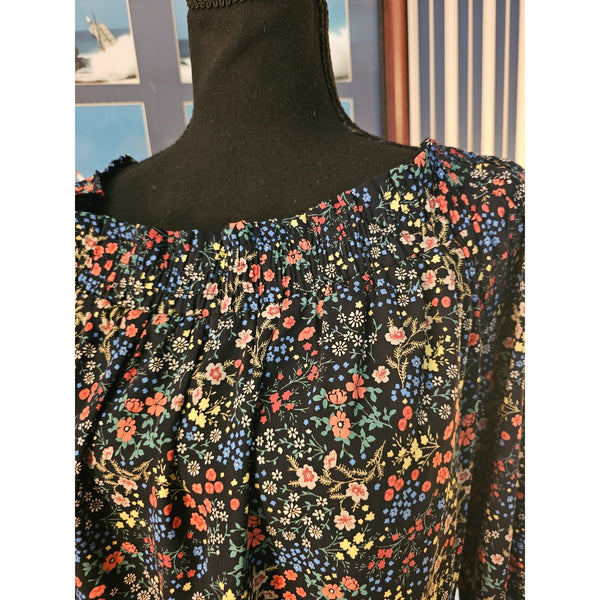 Lucky Brand Off the Shoulder Minna Floral Lightweight Summer Mini Dress, Size S