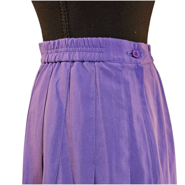 Head Brand, Purple Pleated Tennis Skirt or Golf Skirt Partial Elastic Waist, 4