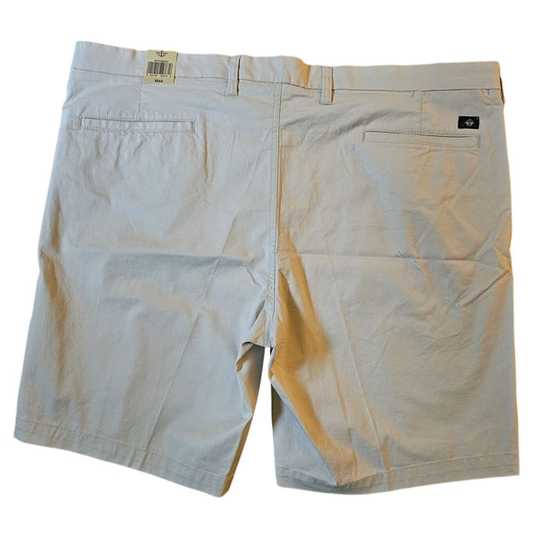 Dockers Mens Khaki Beige Water-Resistant Chino Shorts W44 Cotton Blend Casual
