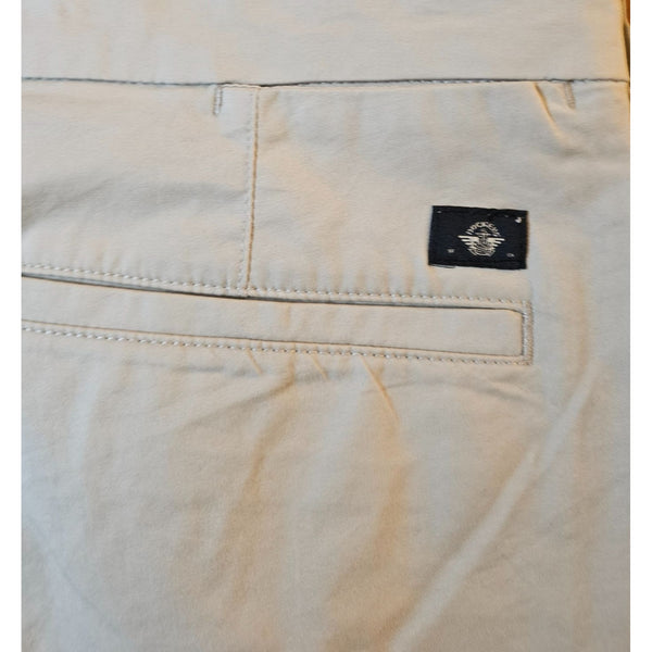 Dockers Mens Khaki Beige Water-Resistant Chino Shorts W44 Cotton Blend Casual