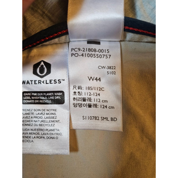 Dockers Mens Khaki Beige Water-Resistant Chino Shorts W44 Cotton Blend Casual