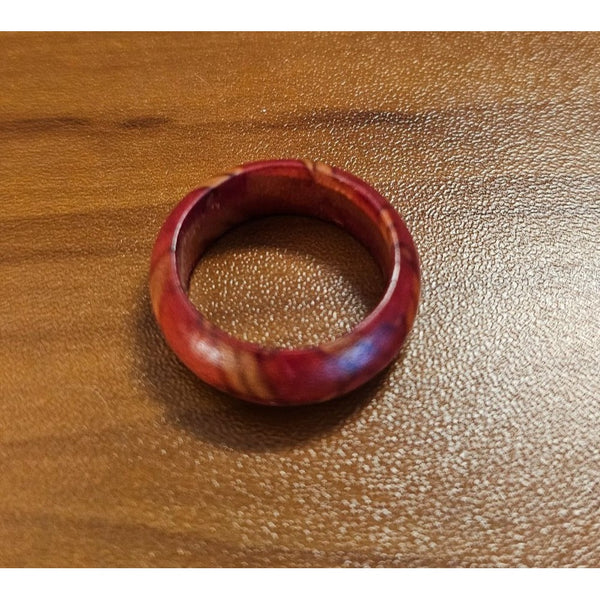 Size 8.5 Real Wood Unisex Ring Handcrafted Matte Finish Minimalist Jewelry