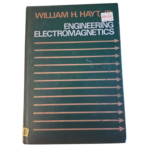 1981 William H. Hayt Jr. Engineering Electromagnetics Fourth Edition Hardcover
