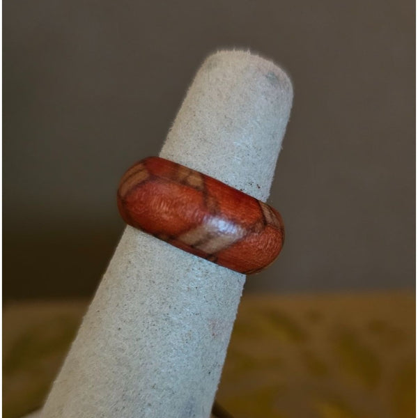 Size 5 Real Wood Unisex Ring Handcrafted Matte Finish Minimalist Jewelry