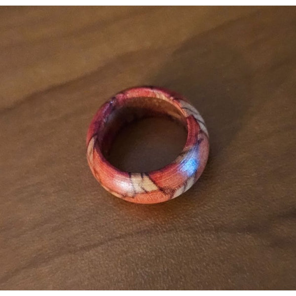 Size 5 Real Wood Unisex Ring Handcrafted Matte Finish Minimalist Jewelry