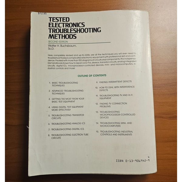 Tested Electronics Troubleshooting Methods Second Edition By Walter H. Buchsbaum