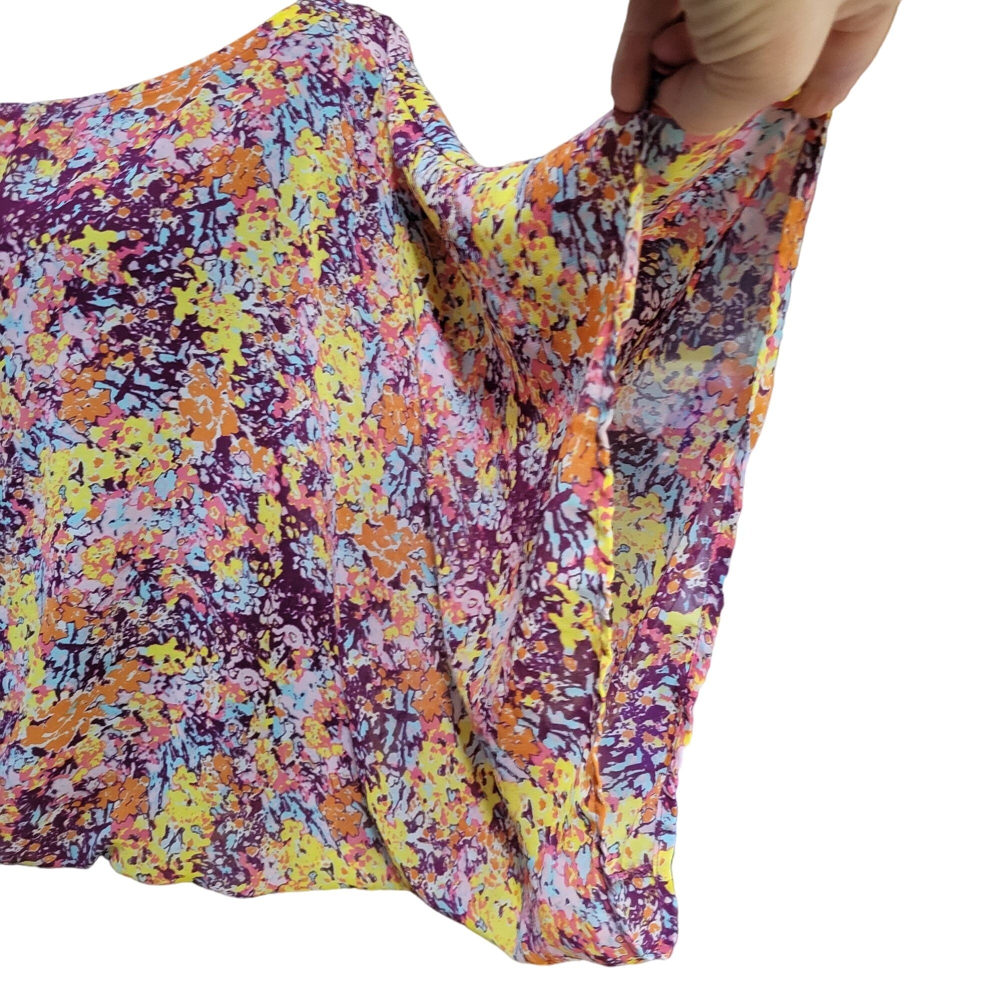ANA Semi-Sheer Oversize Cropped Closed Kimono, Size Medium