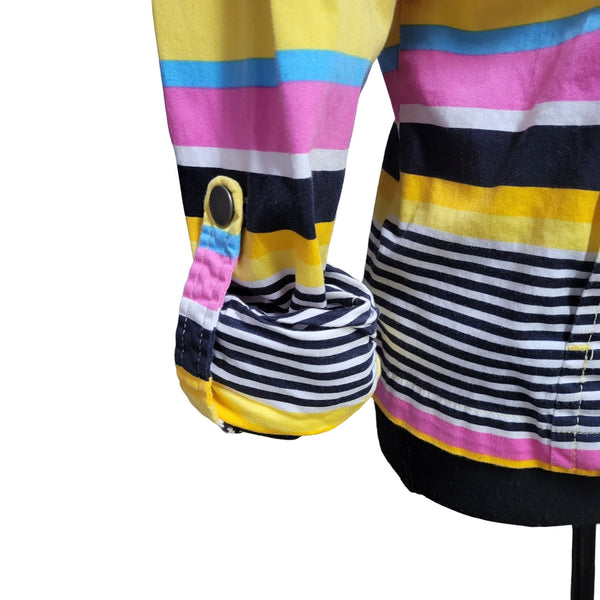 AMI Multicolored Striped Lightweight Women's Jacket, Size M