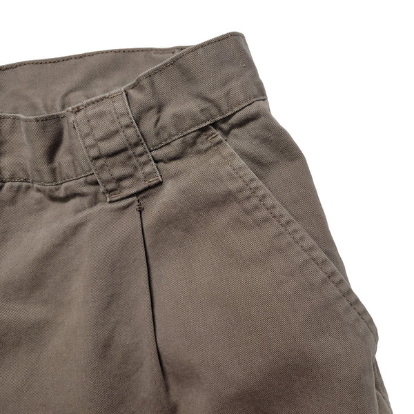 Bill Blass High Waisted Cotton Chino Women's Brown Shorts, Size 8