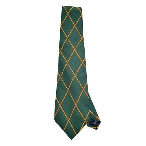 Polo Dark Green and Tan Men's Tie, 56 in. Long