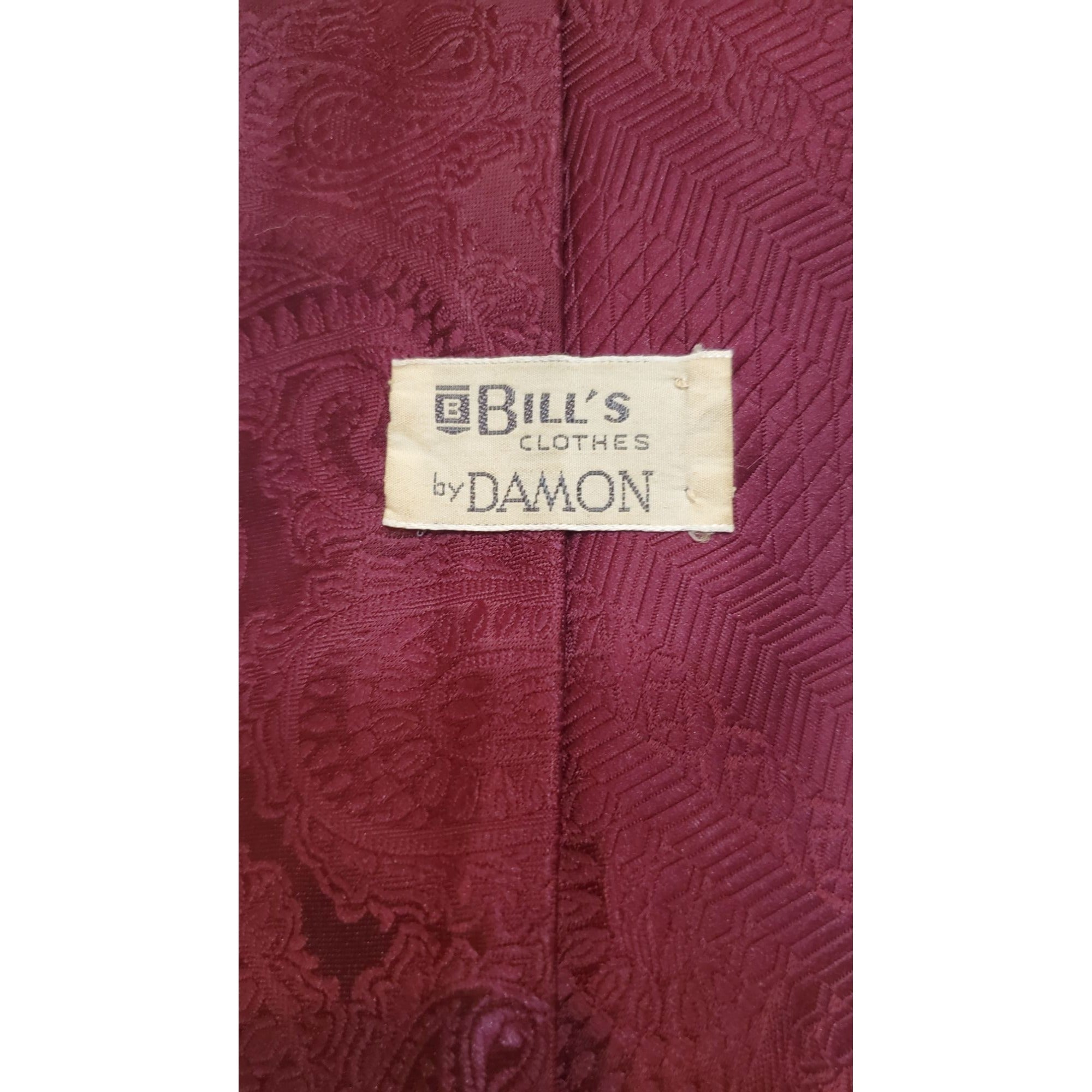 Bill's Clothes by Damon Maroon Men's Tie, 57 in. Long