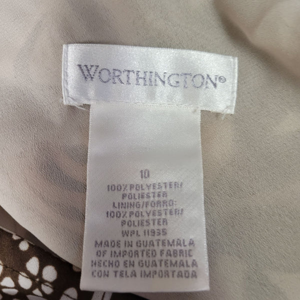 Worthington Lightweight, Flowy and Fun Women's Midi-Length Skirt, Size 10