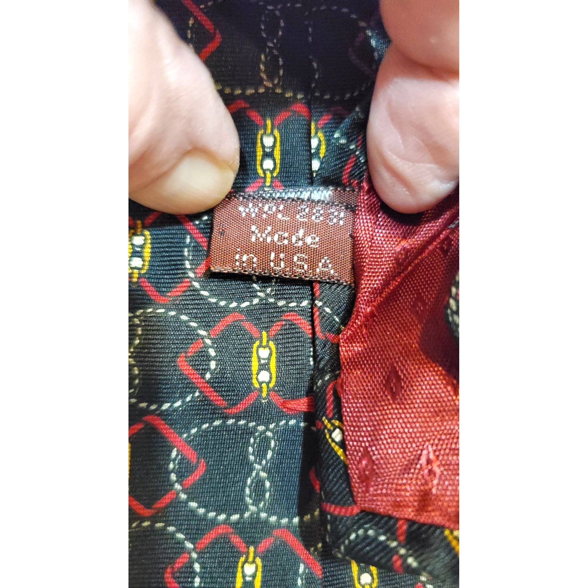 Halston Black and Red Men's Tie, 55 in. Long