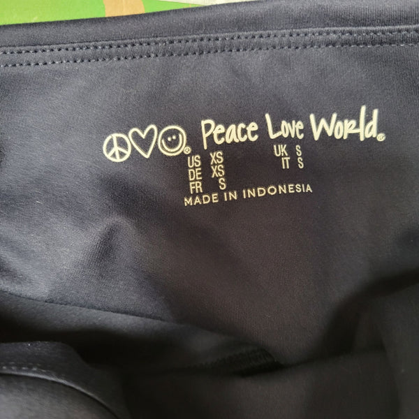 Peace Love World Bundle of 2, Women's Leggings W/ Ruched & High Waist, Size XS