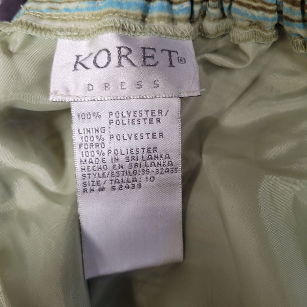 Koret Brand. Green and Blue Floral Midi Women's Skirt, Size 10