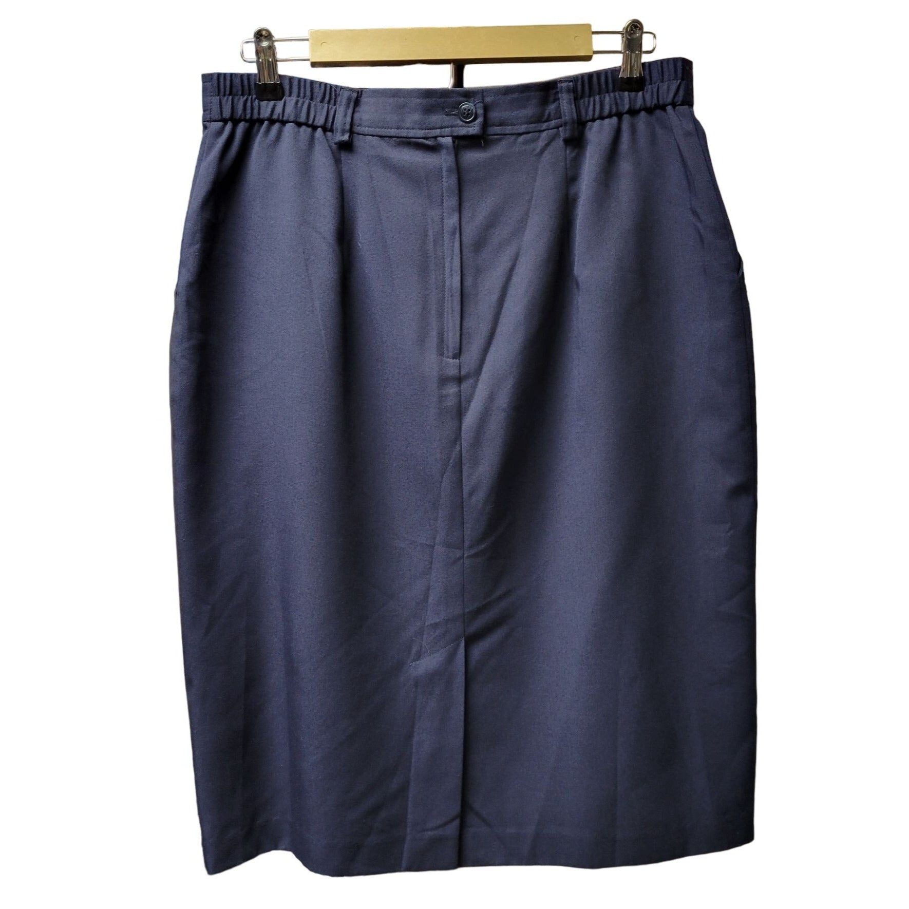 Vintage Counterparts Brand. Navy Blue Midi Women's Basic Skirt, Size 16