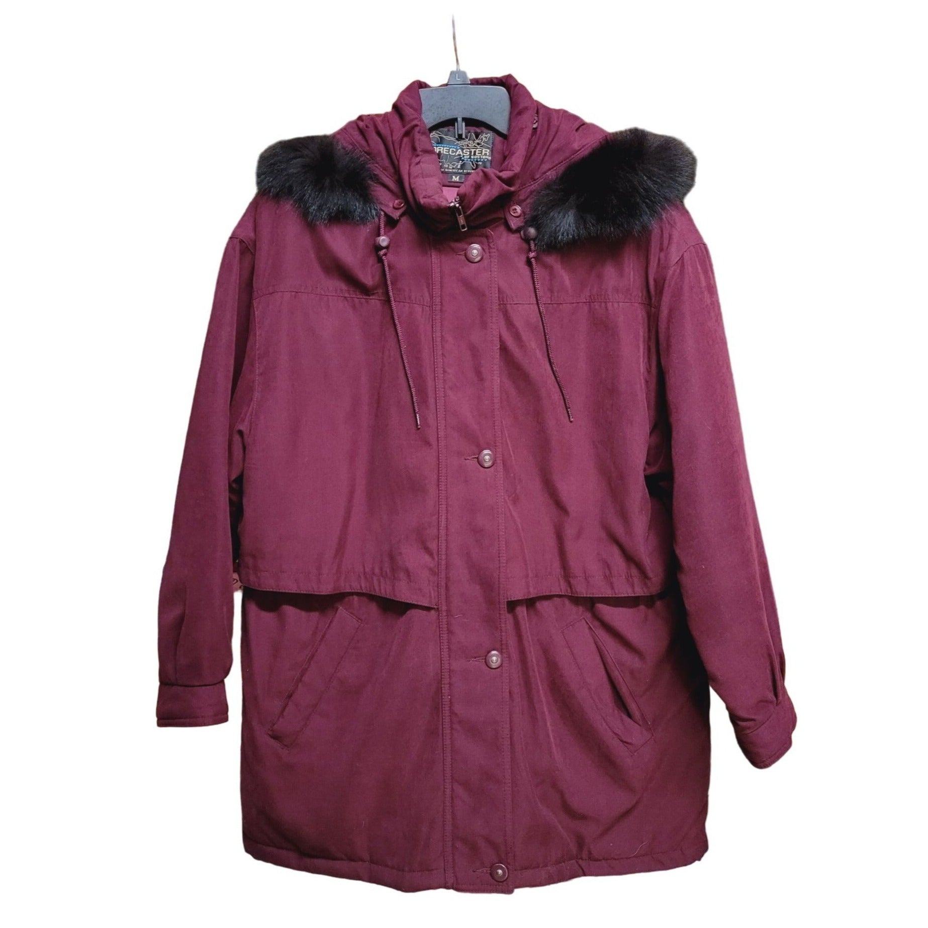 Forecaster Plum Purple Insulated Oversized Parka Winter Women's Coat, Size Medium