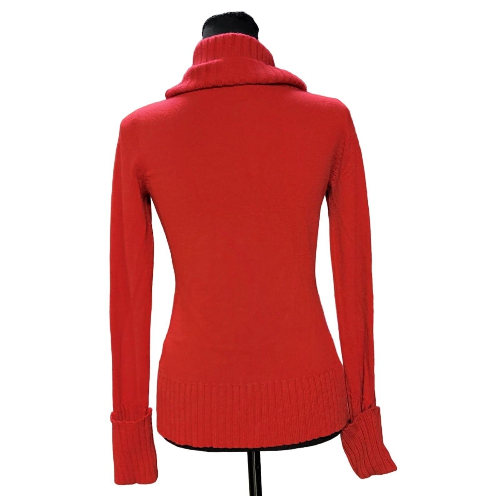 New York & Company Red Long Sleeve, Turtleneck Lightweight Sweater, Size XS