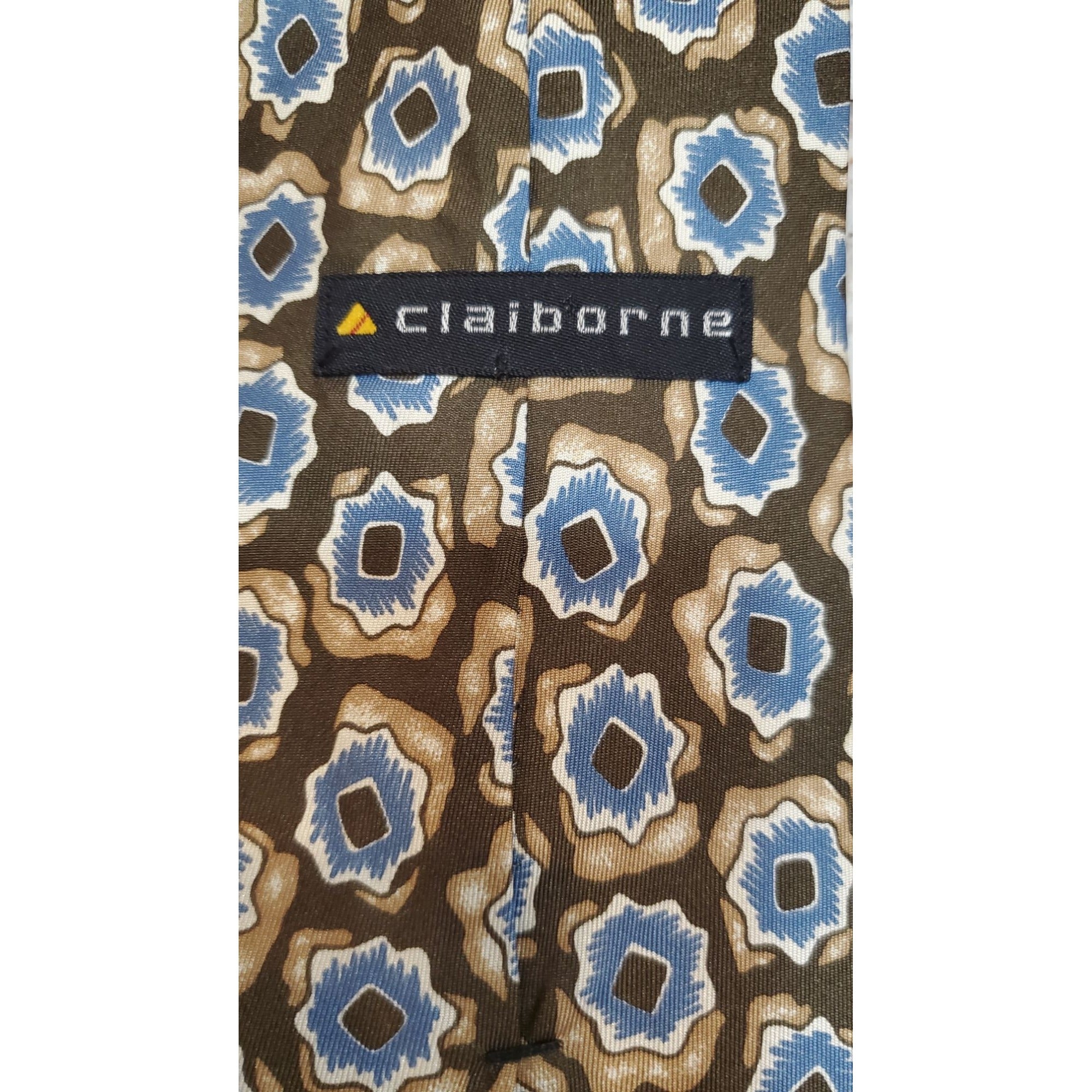 Claiborne Brown and Blue Men's Tie, 57 in. Long