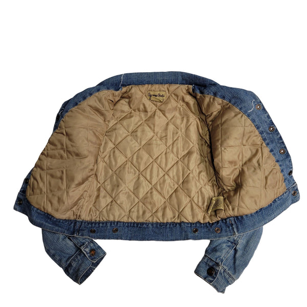 Squeeze Girl Quilted Insulated Jean Jacket, Size Girls M (10)