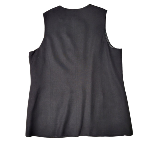 Worthington Women's Black Linen & Rayon Blend Vest, Size 18