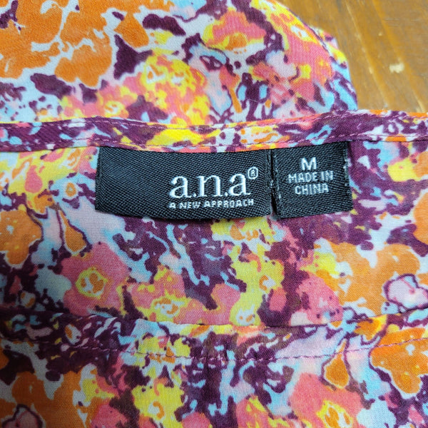 ANA Semi-Sheer Oversize Cropped Closed Kimono, Size Medium
