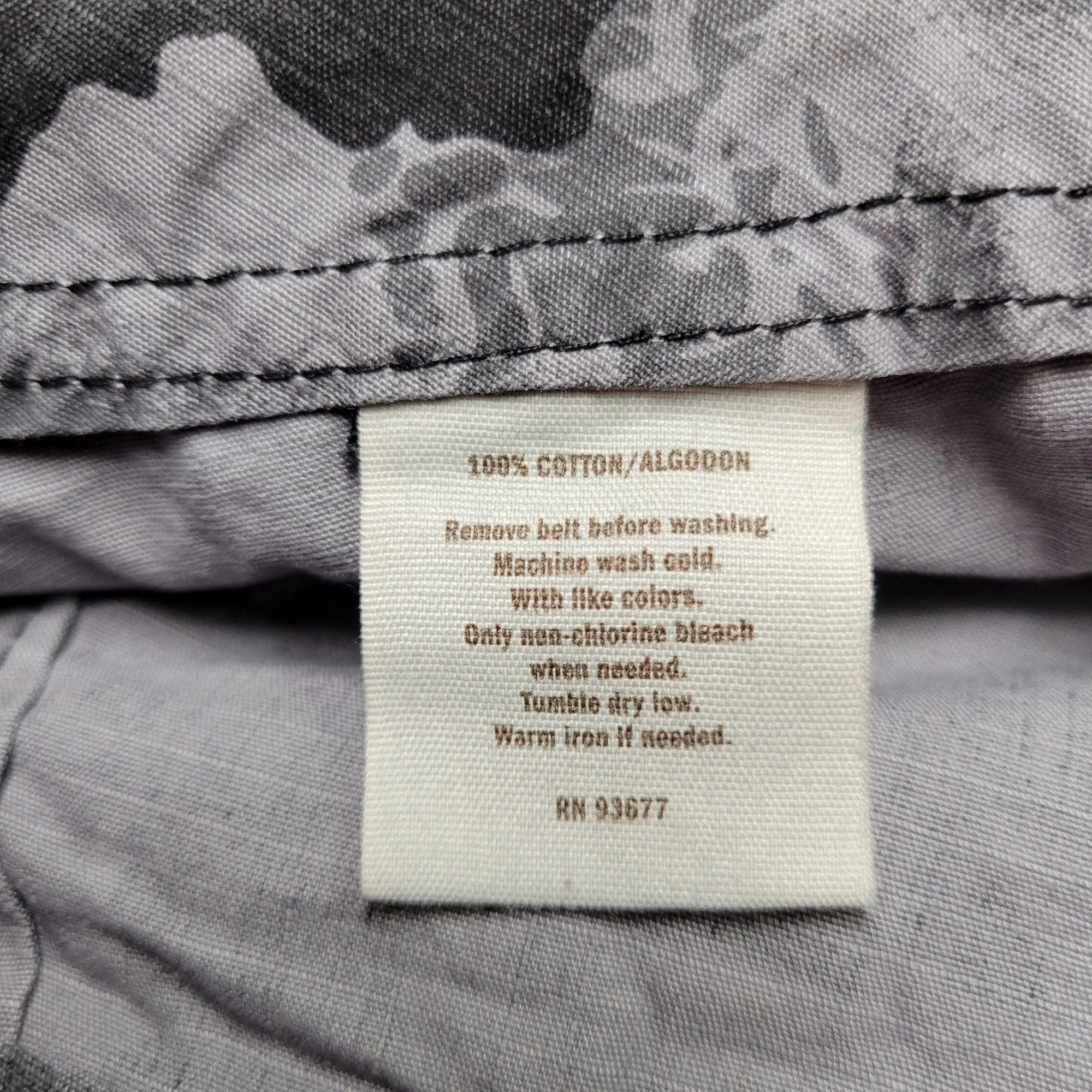 Decree Gray and Black Camouflage Mini Skirt, Size 11