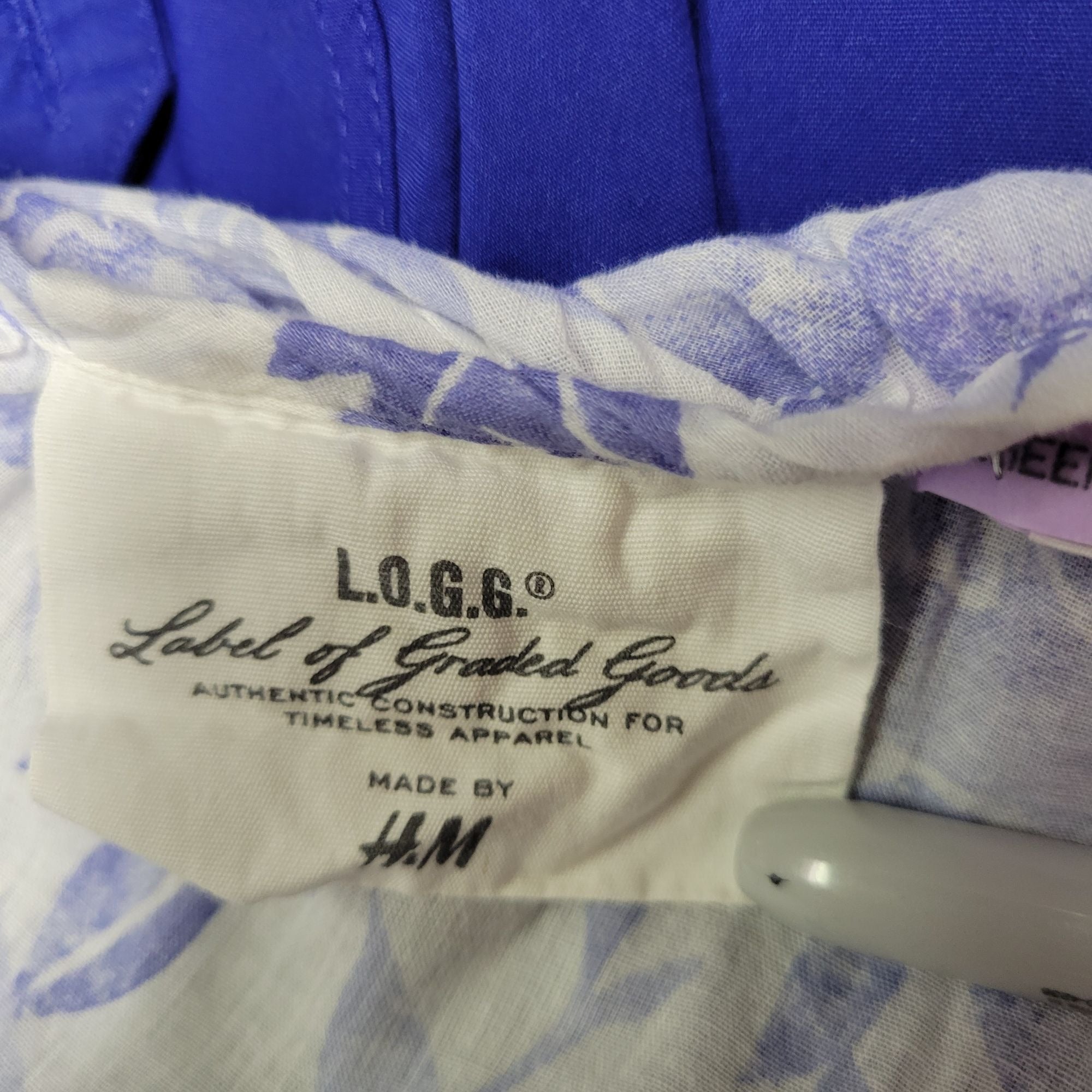 H & M LOGG Label of Graded Goods Semi-Sheer Loose Fit Women's Blouse, Size 6