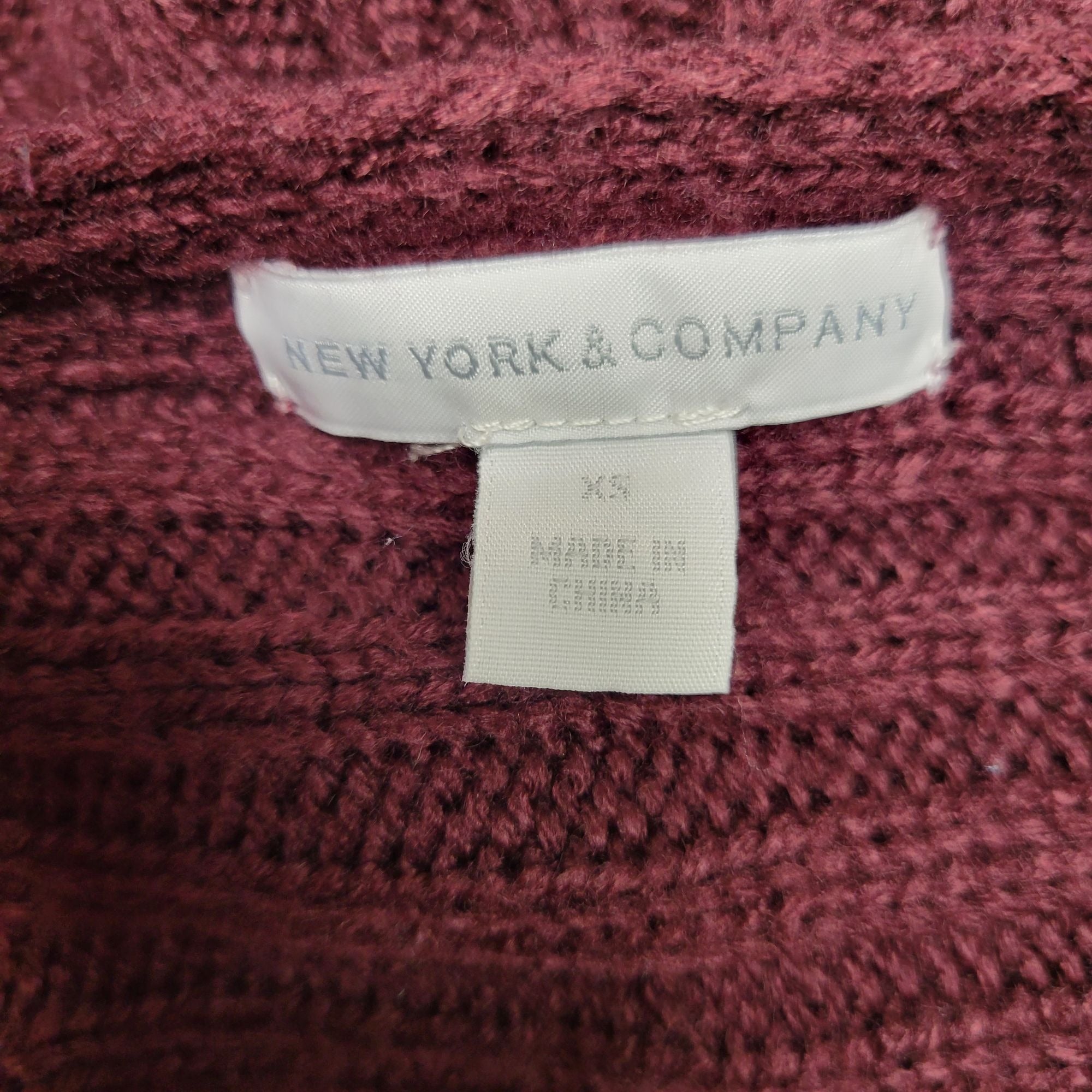 New York & Company Dark Plum Purple Women's Sweater, Size XS