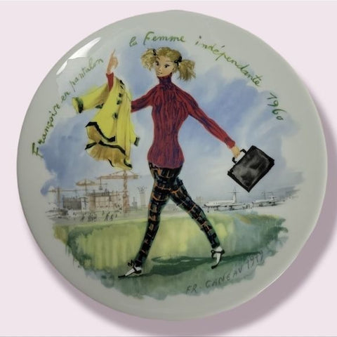 D'Arceau-Limoges Vintage Les Femmes Du Siecle Collector's Plate 1960