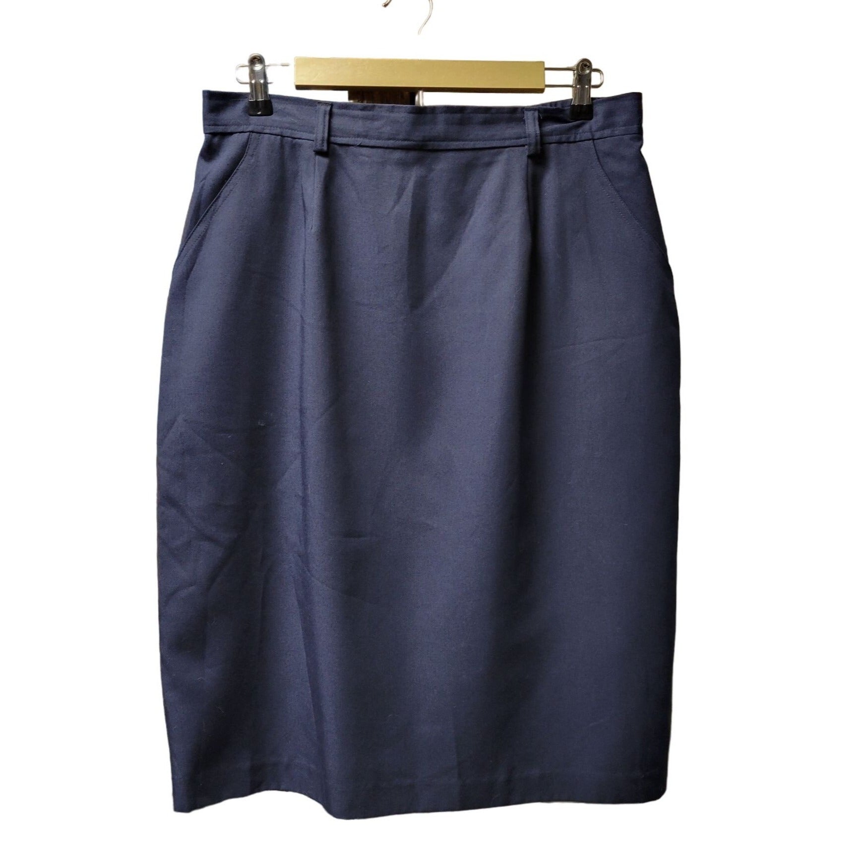 Vintage Counterparts Brand. Navy Blue Midi Women's Basic Skirt, Size 16