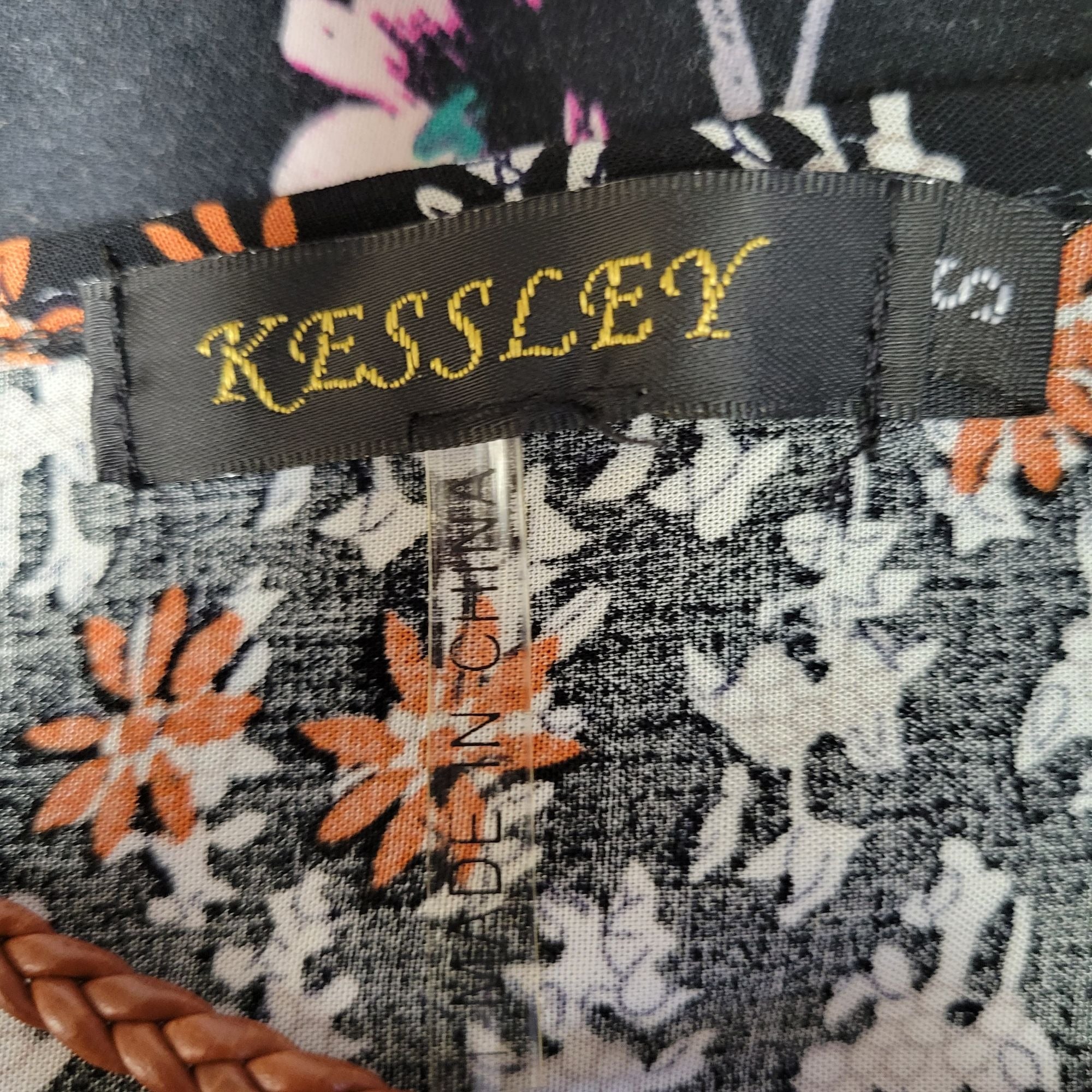 Kessley Lightweight Tribal Themed Mini-Dress, Size Small