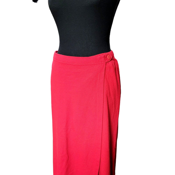 Bobbie Brooks Faux Wrap Skirt, Size XLarge, Medium Weight Cotton blend