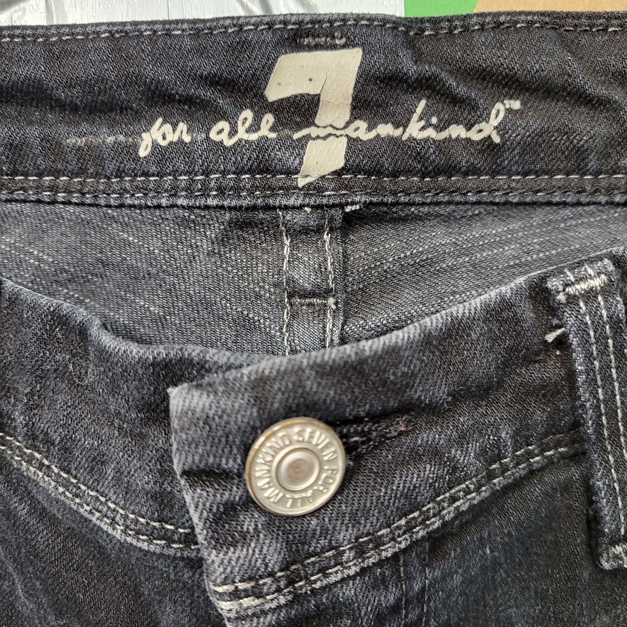 7 For All Mankind, Black Washed, Bootcut, Women's Jeans, Size 29
